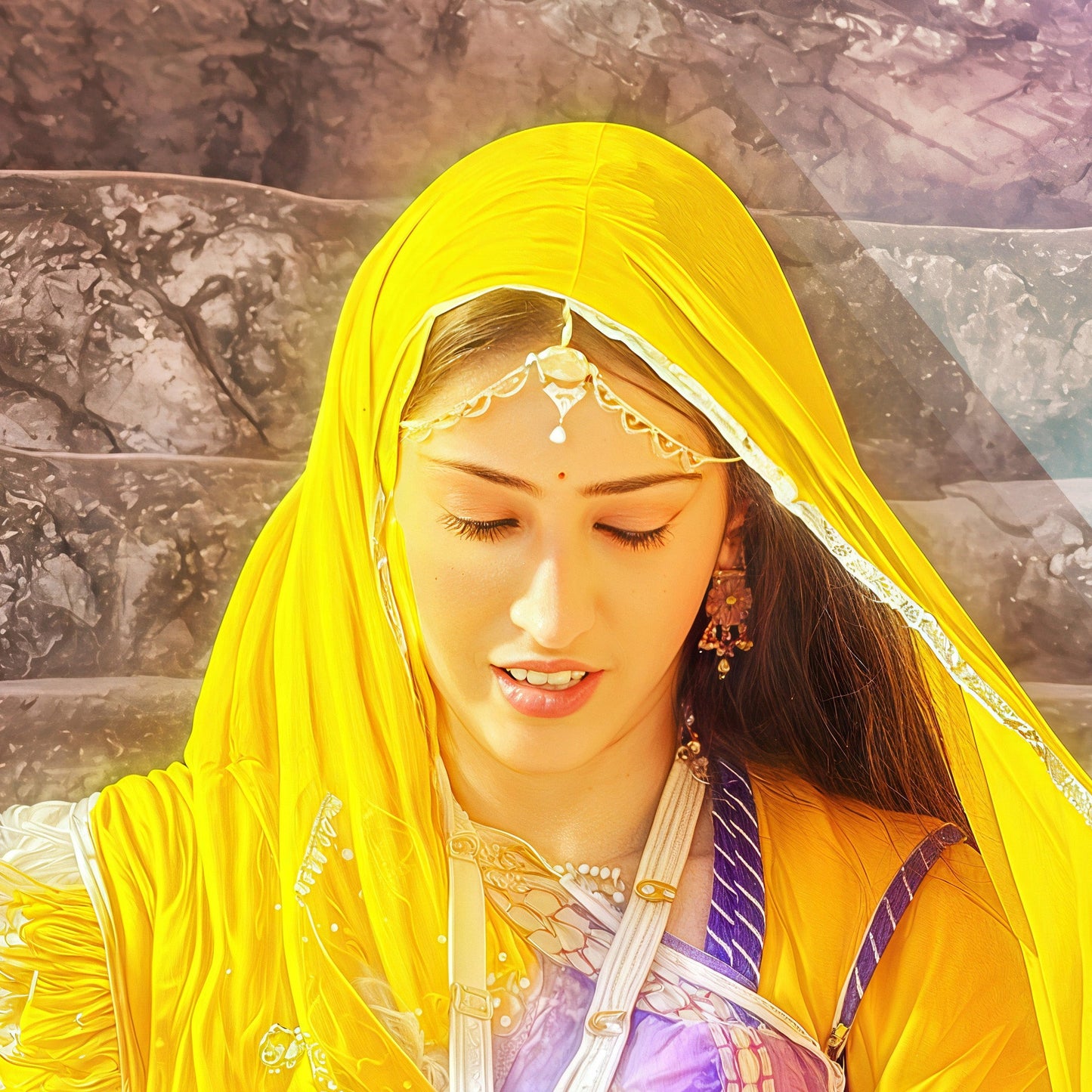 The Lady of Amber Fort - Acrylic Print