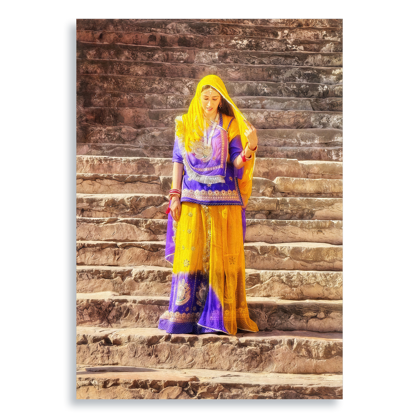 The Lady of Amber Fort - Aluminium Dibond Print