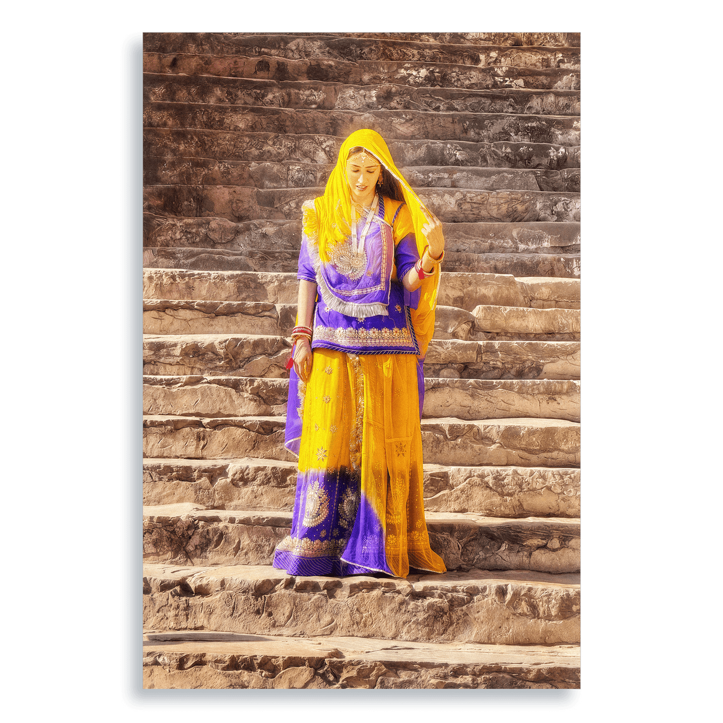 The Lady of Amber Fort - Aluminium Dibond Print - THE WORLD by Mr Fun