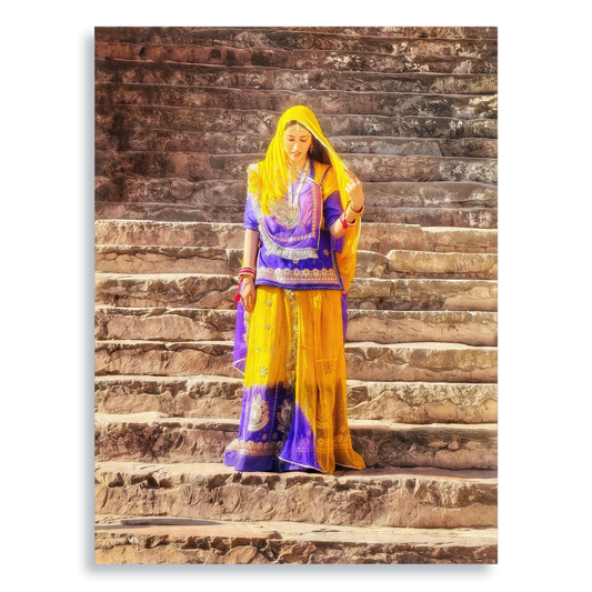 The Lady of Amber Fort - Aluminium Dibond Print