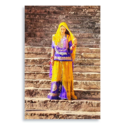 The Lady of Amber Fort - Aluminium Dibond Print